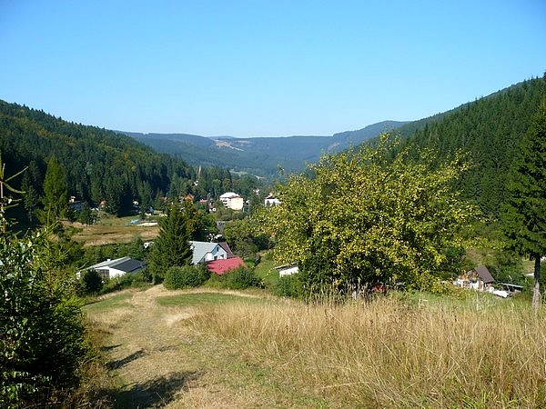 pohled do centra Horní Lomné